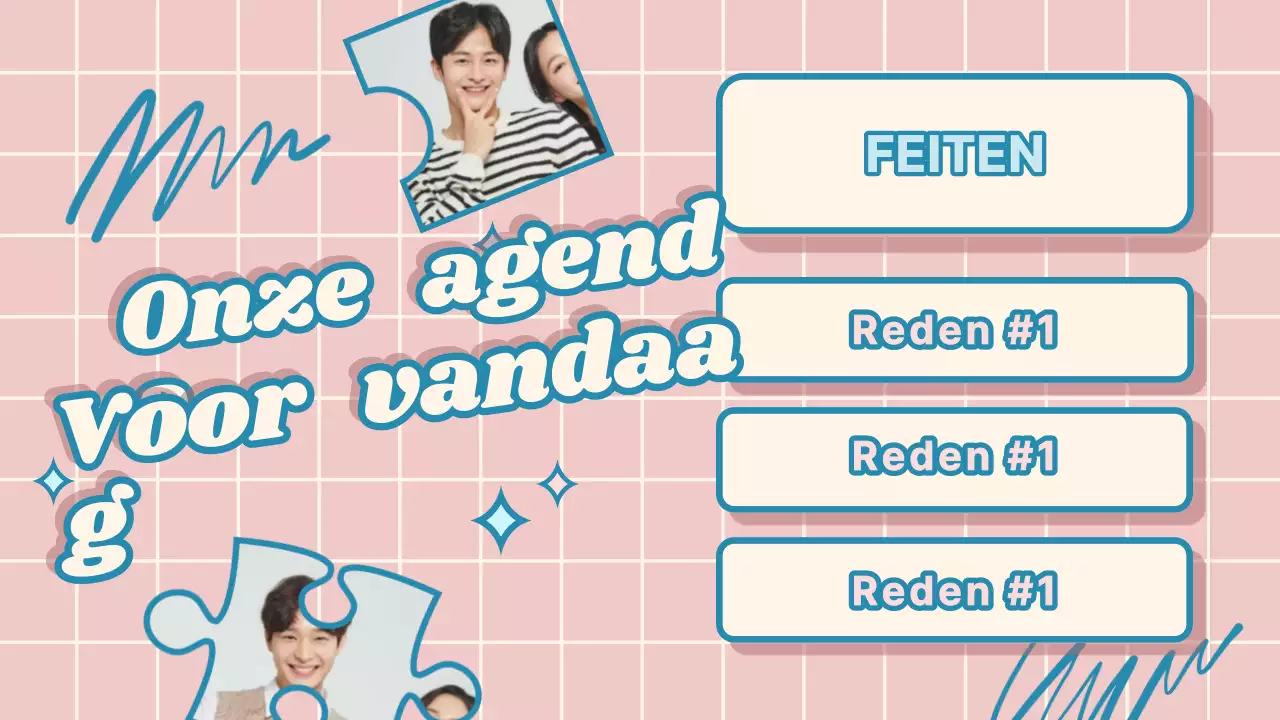 Blauw Roze Trendy Fandom Presentatie