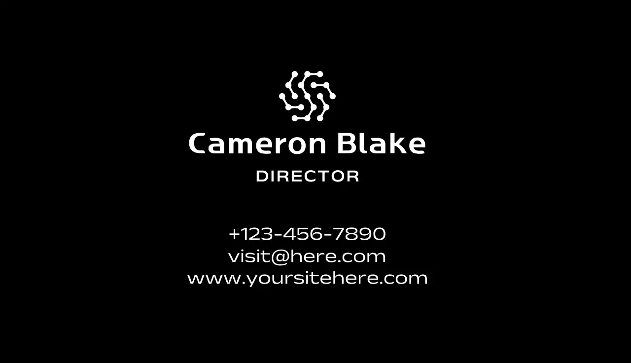 Black Minimal Business Card