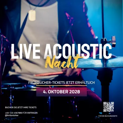 Blue Photo Musik Event Promotion Social Media Post