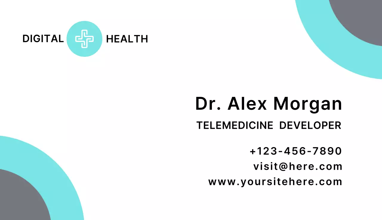 Mint Modern Health Business Card