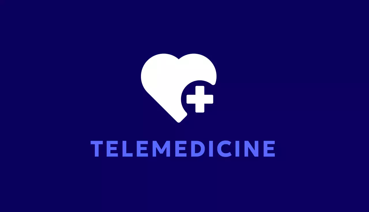 Blue Modern Telemedicine Business Card