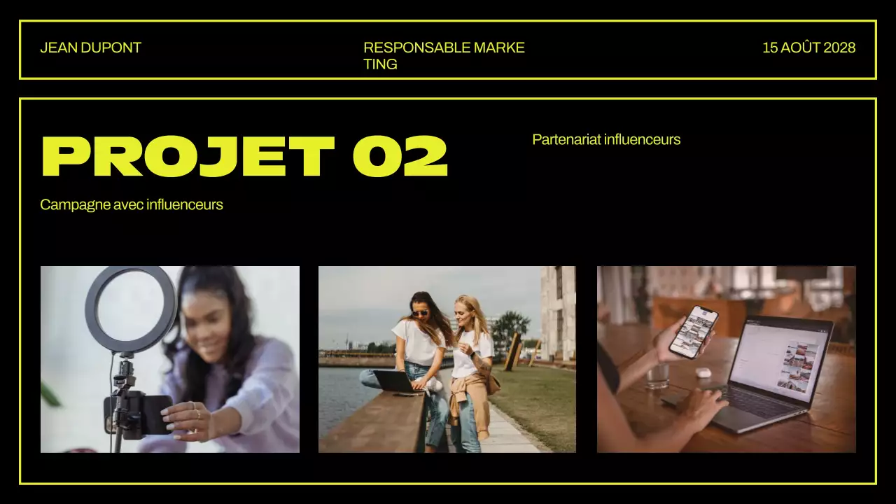 Présentation d'un portfolio créatif