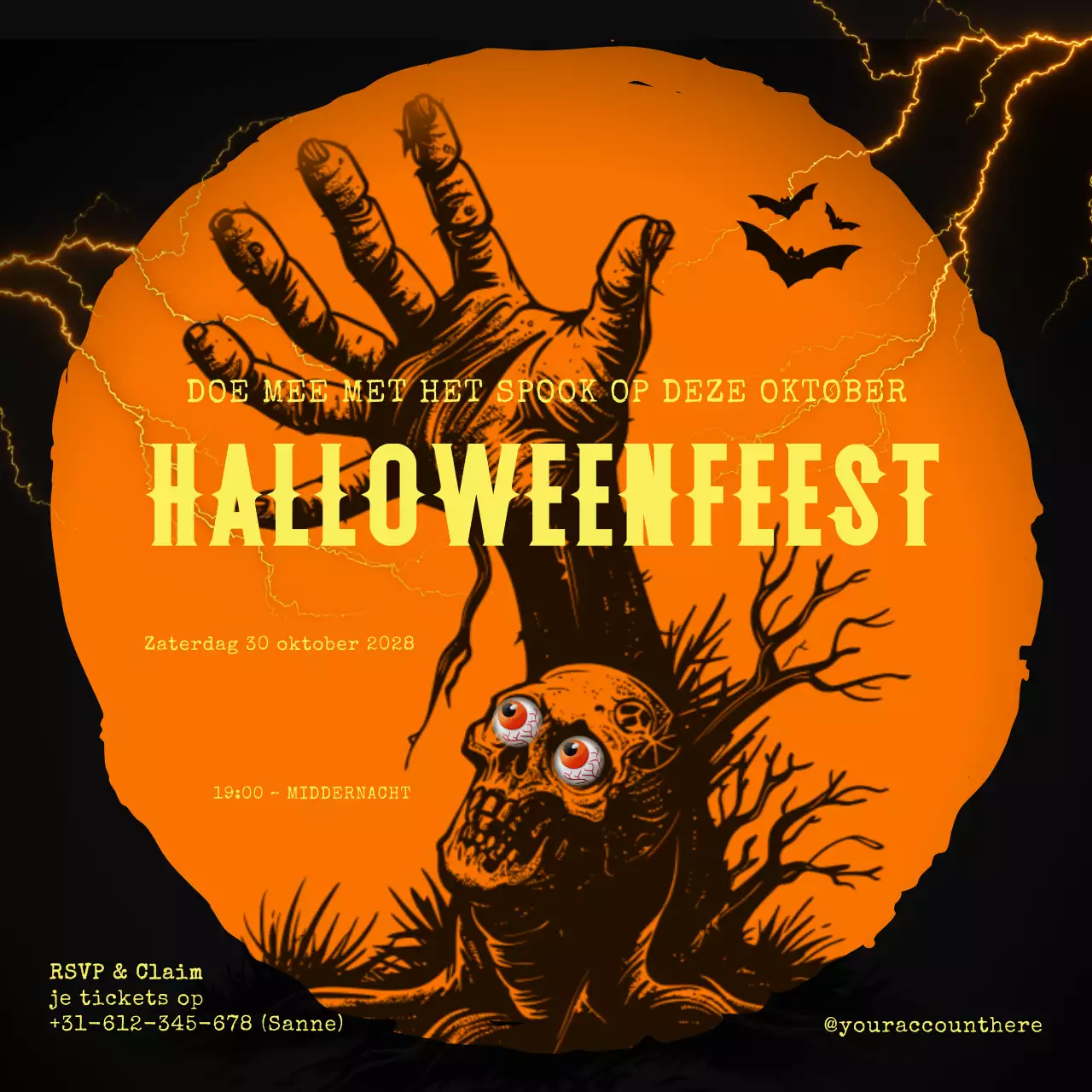 Halloweenfeest evenement promotie