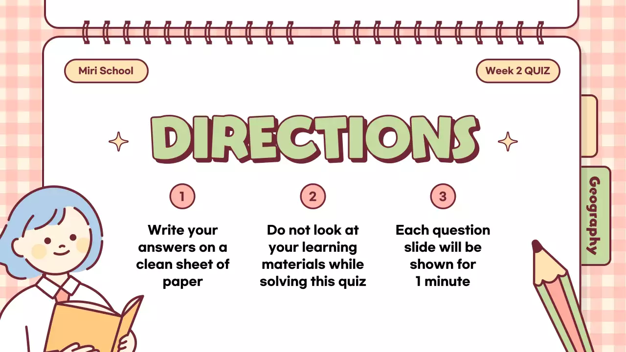 Pink Cartoon Quiz Announcement Presentation