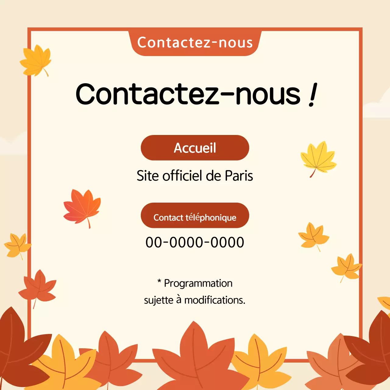 Guide du Festival Beige Simple