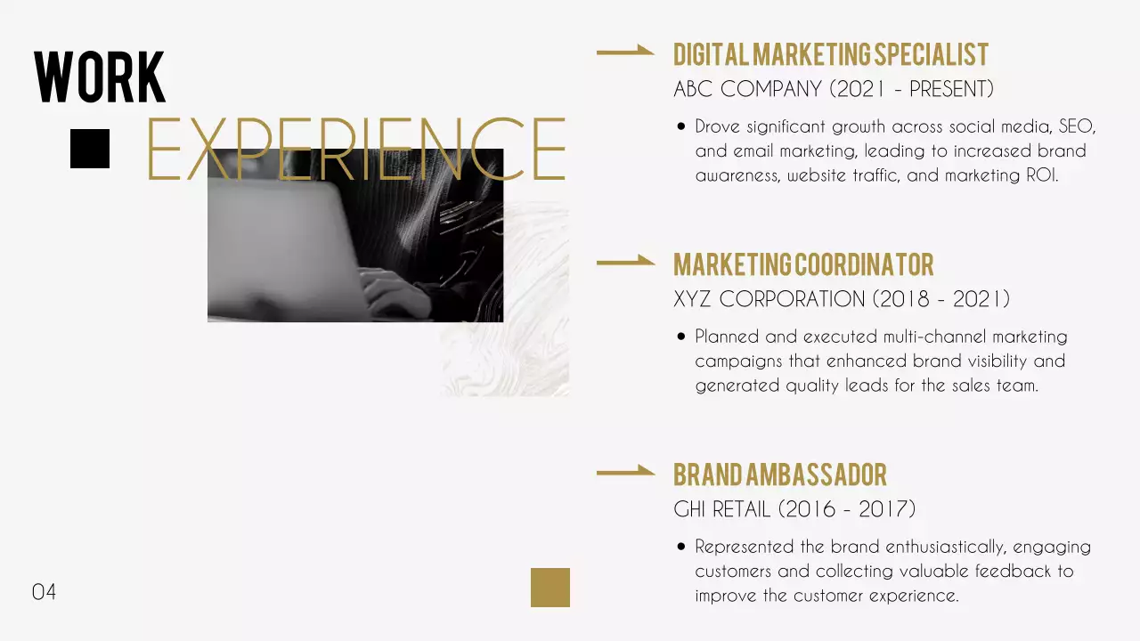 Black Modern Portfolio Resume Presentation