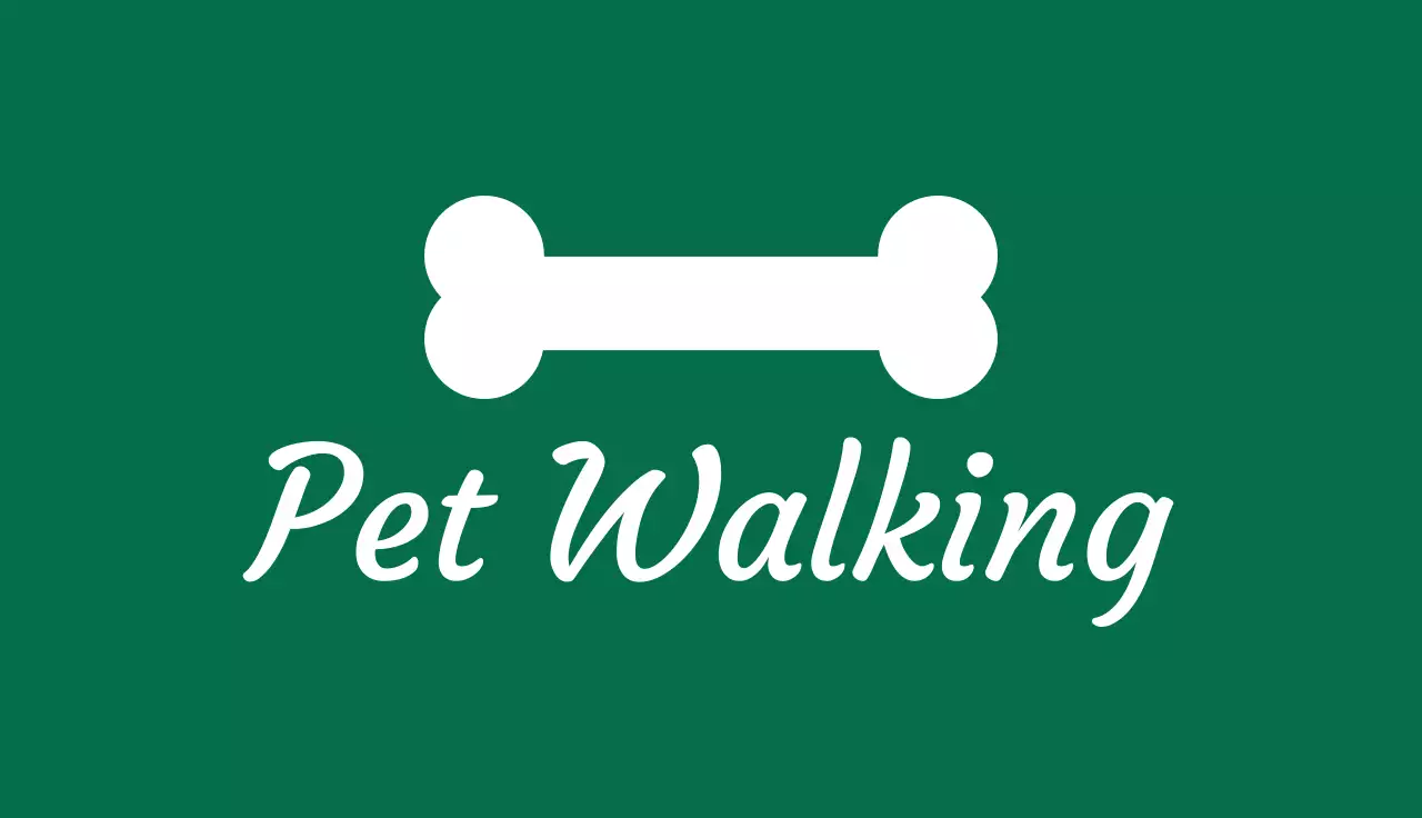Green Simple Pet Business Card