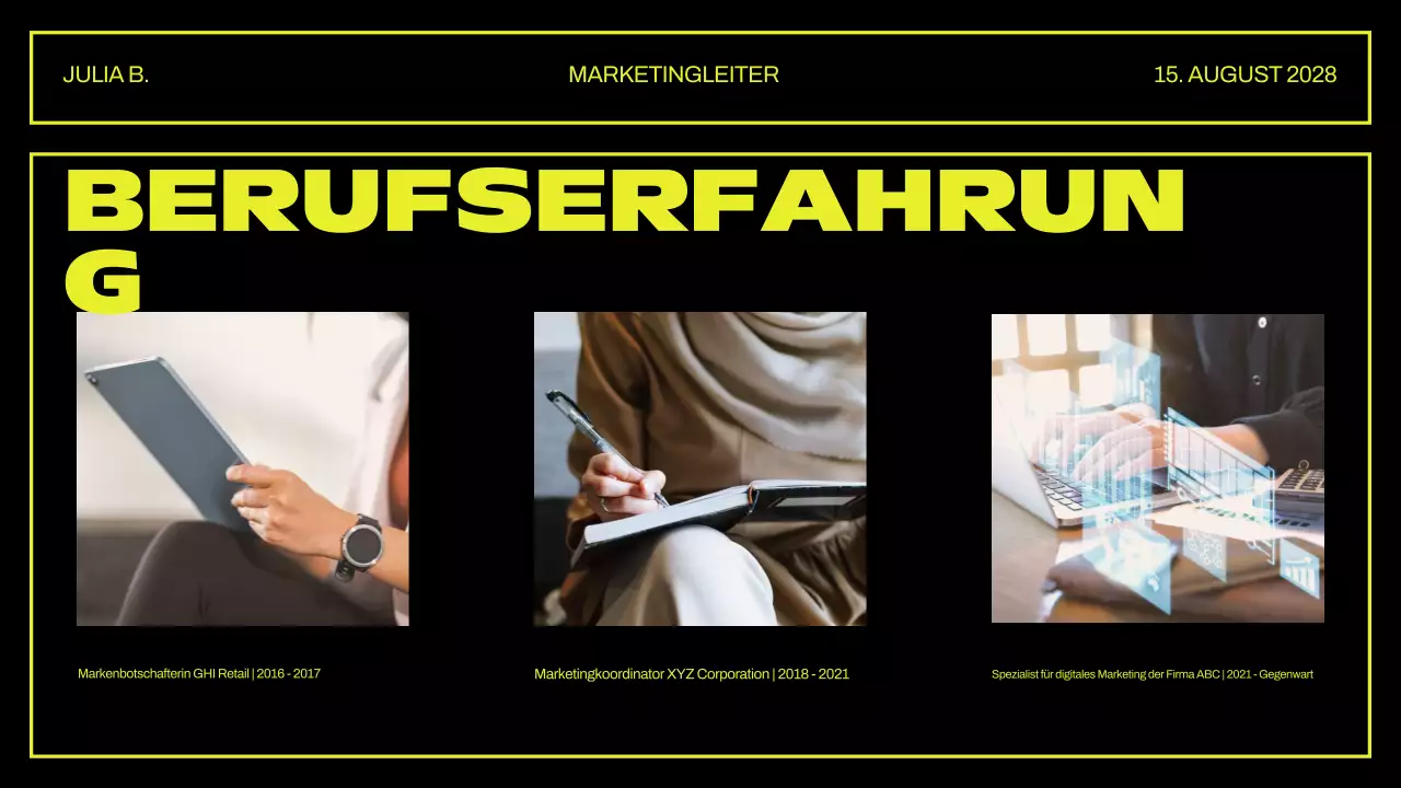 Kreative Portfolio-Präsentation