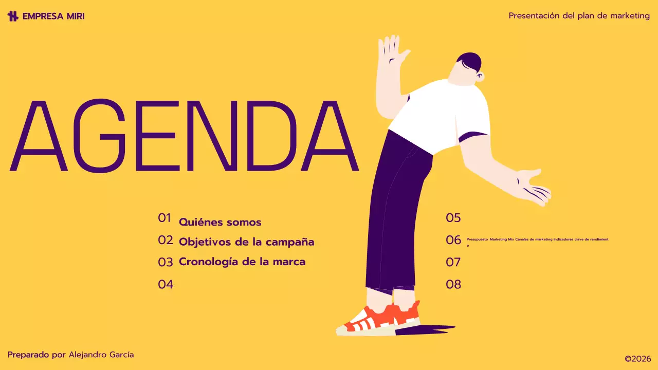 plan de marketing yellow modern