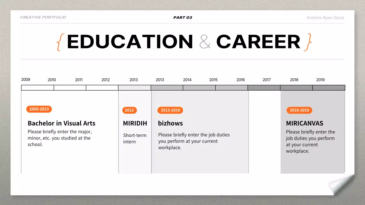 White Modern Portfolio Resume Presentation