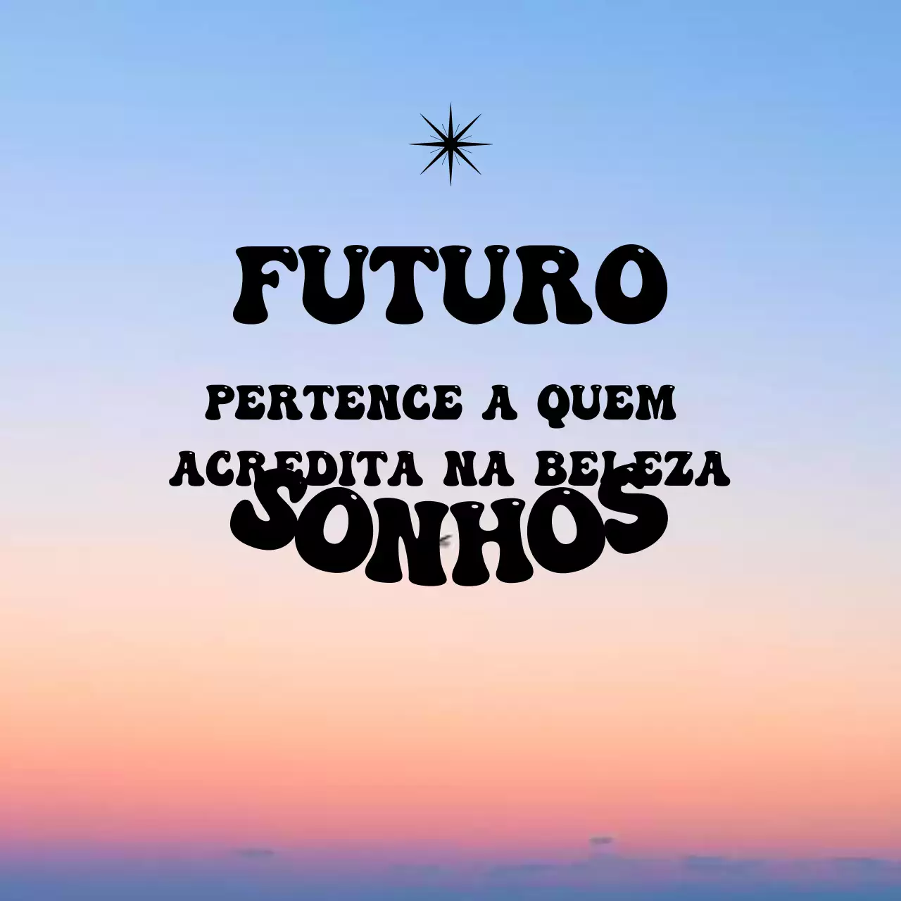 anúncio inspirador retro pêssego