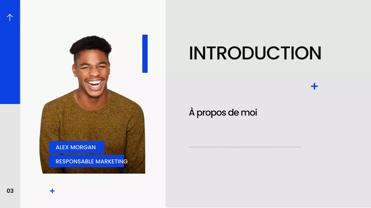 Portfolio créatif moderne bleu