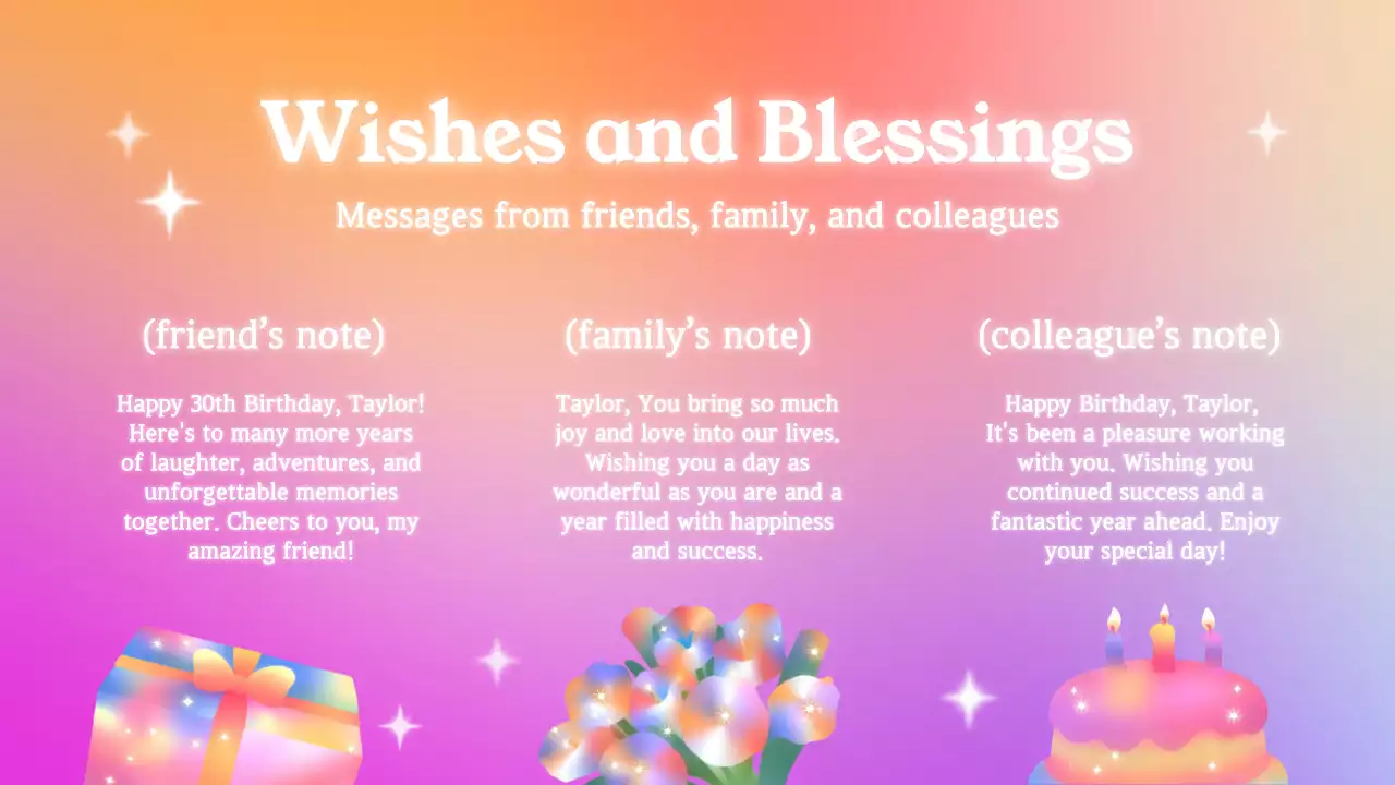 레인보우 에스테틱 생일 초대장 프레젠테이션