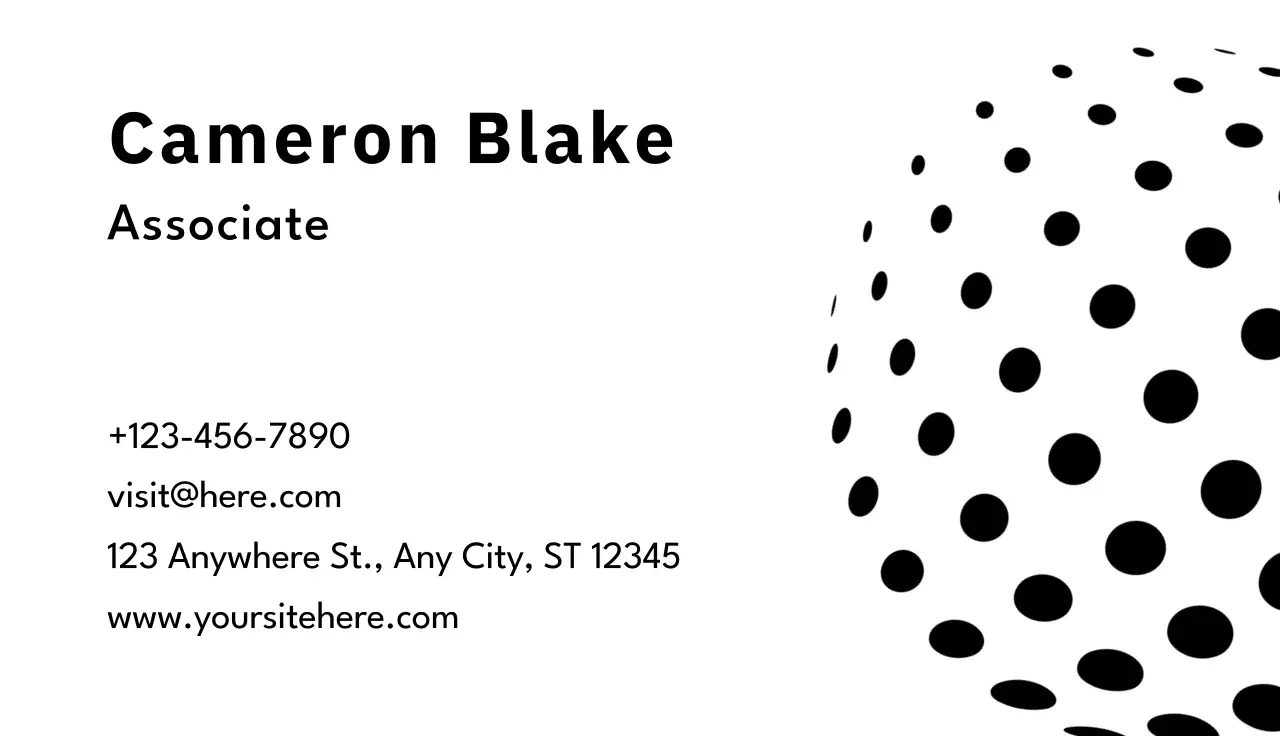 Black Minimal Business Card
