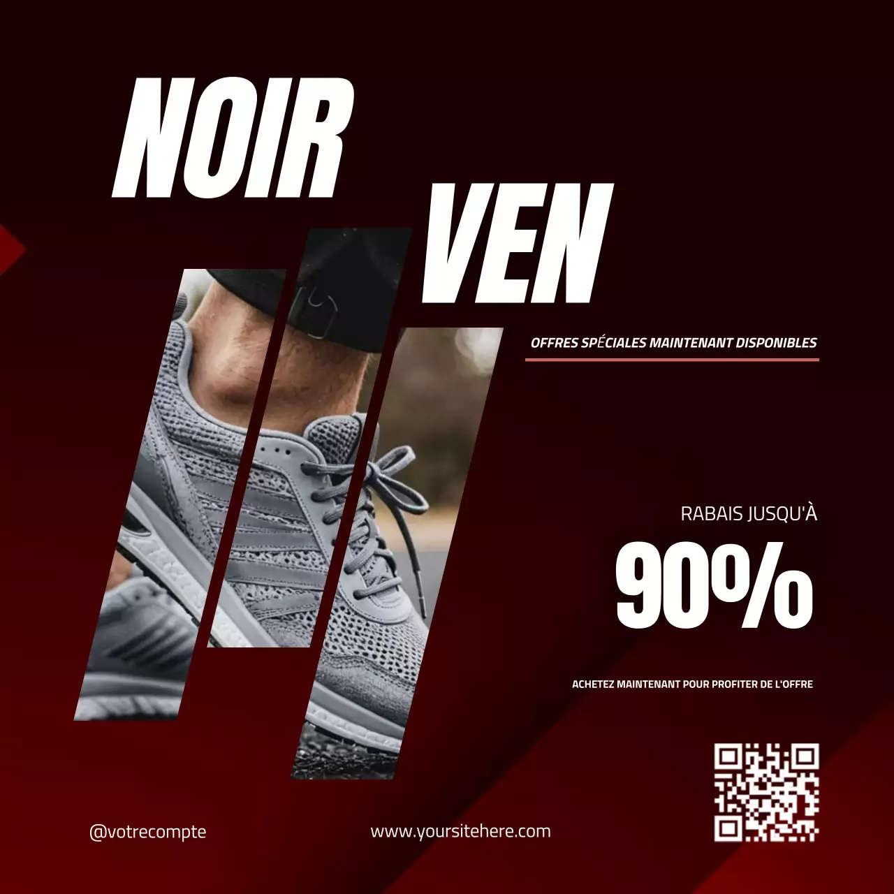 Black Red Bold Black Friday Sales Promotion Social Media Post