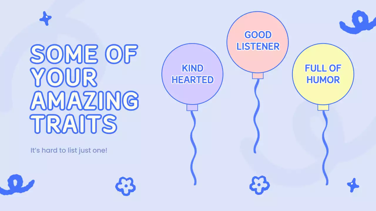 Blue Simple Birthday Invitation Presentation