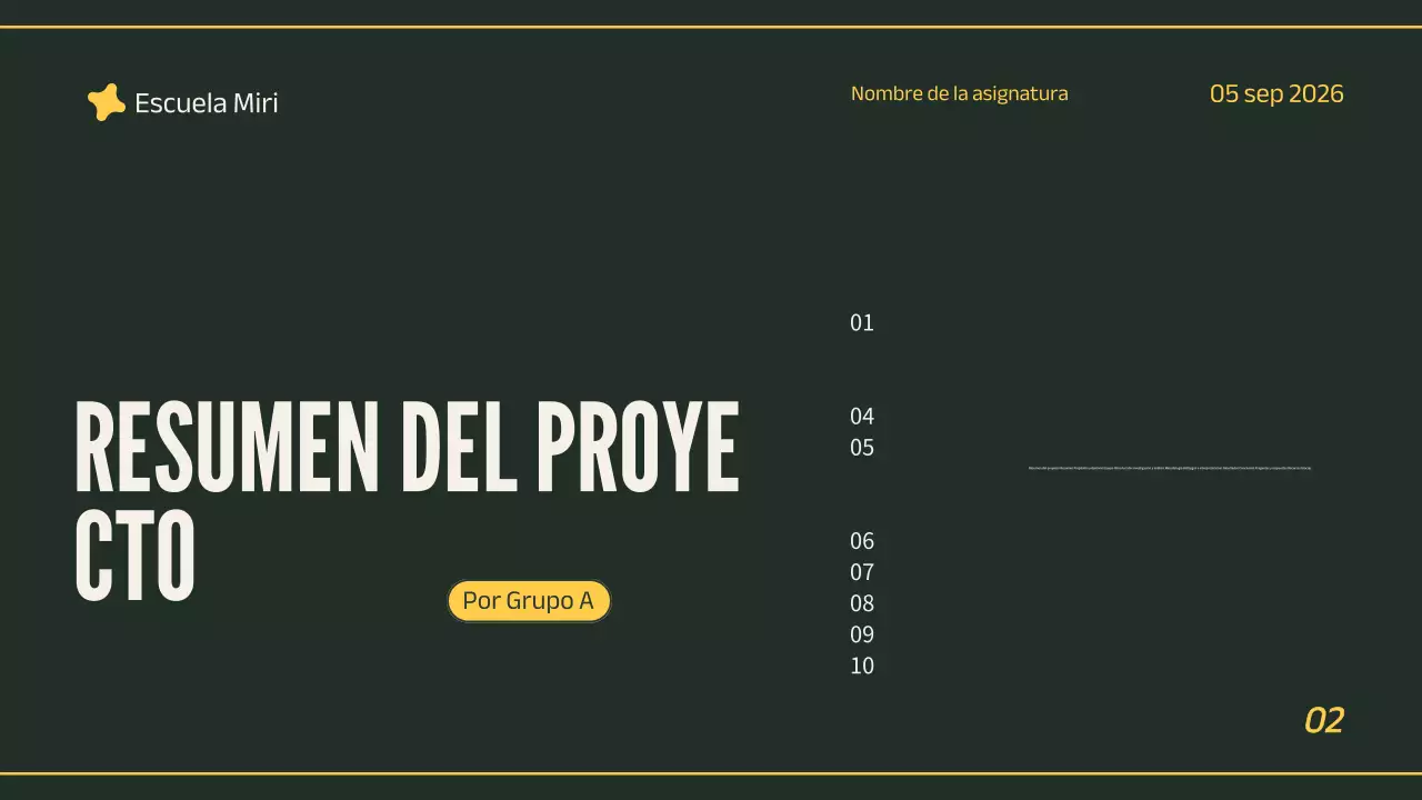 presentación de un proyecto profesional ecológico