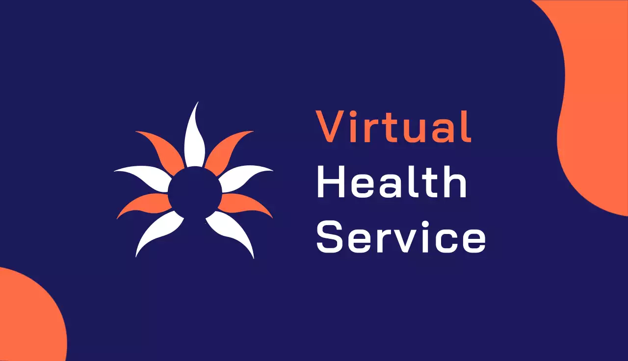 Navy Minimal Telehealth Business Card