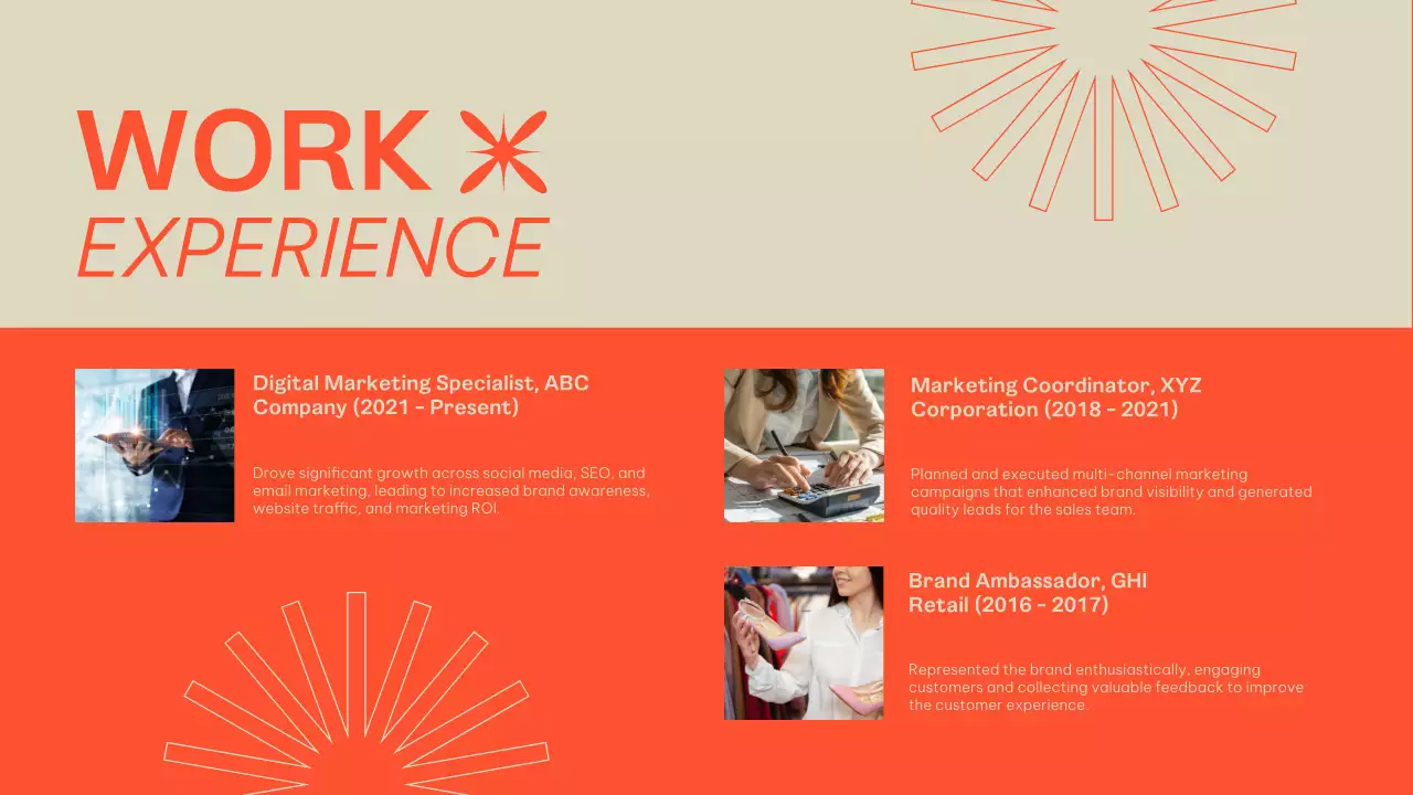 Orange Modern Portfolio Presentation