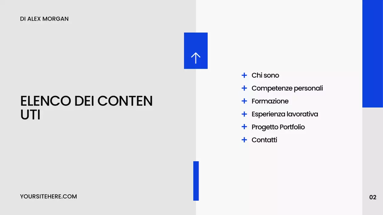 Portafoglio Creatie Blu Moderno