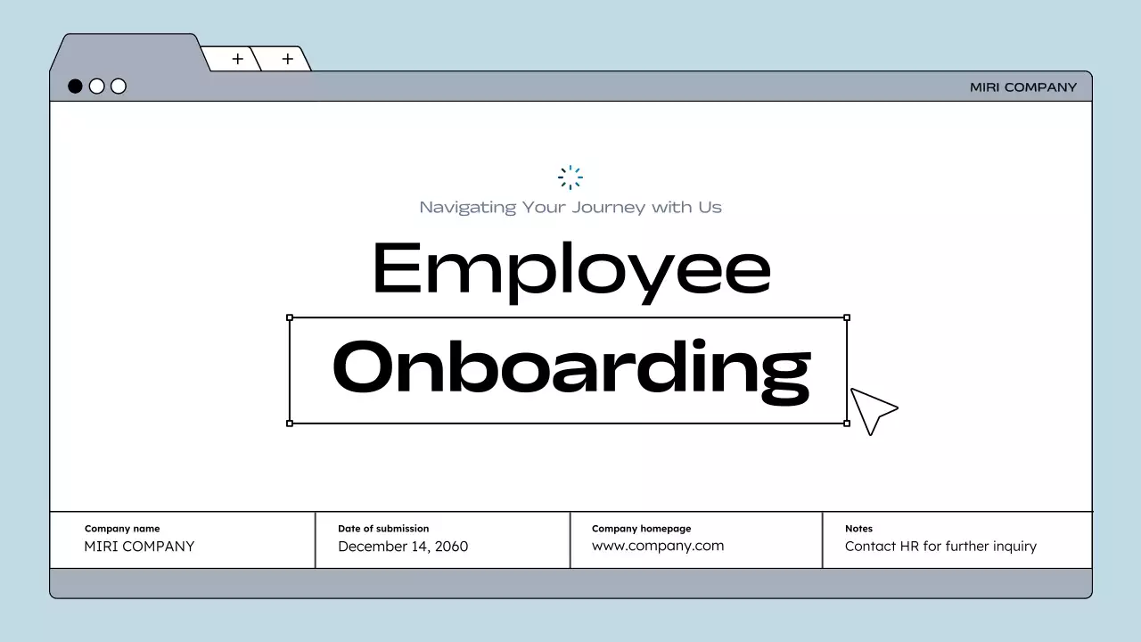 Blue Minimal Employee Guide Presentation