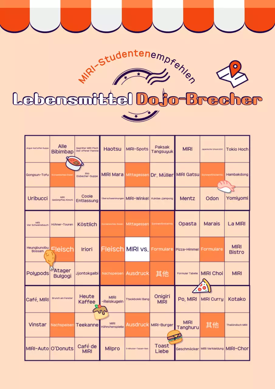 Werben Sie für Ihr orangefarbenes gemütliches Restaurant