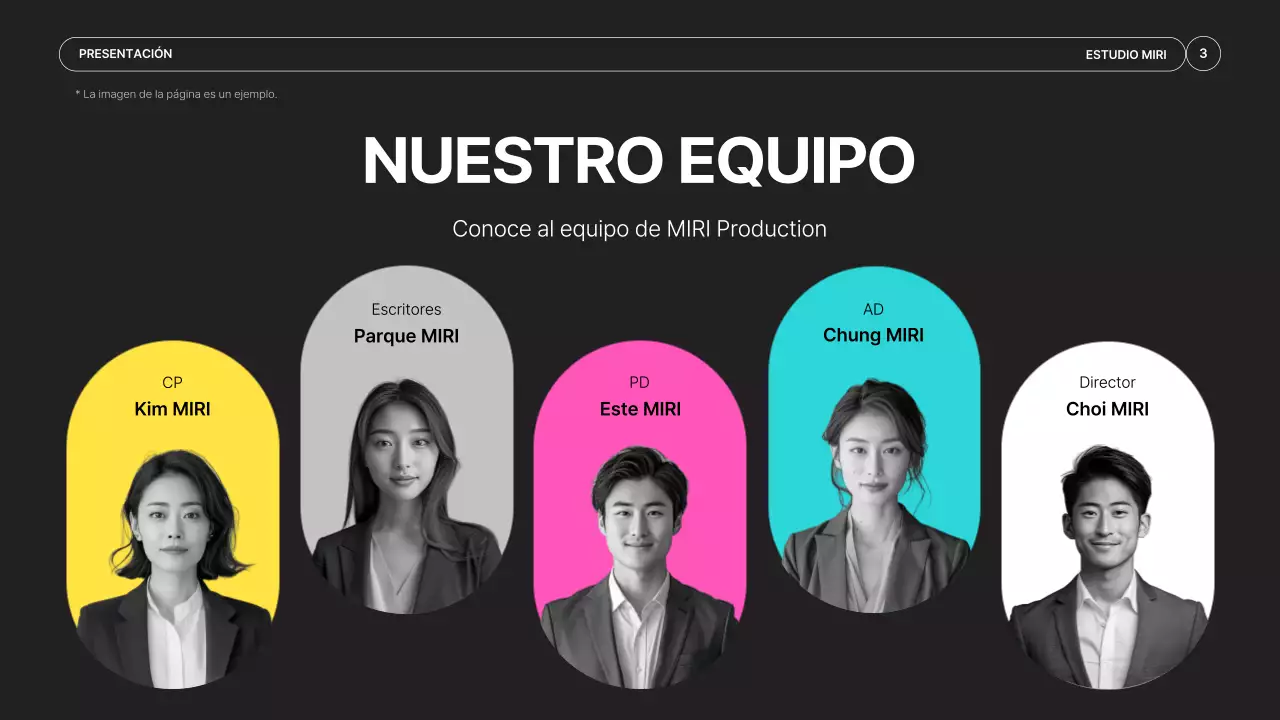 Un sencillo prospecto de productora de vídeo en negro y colores neón