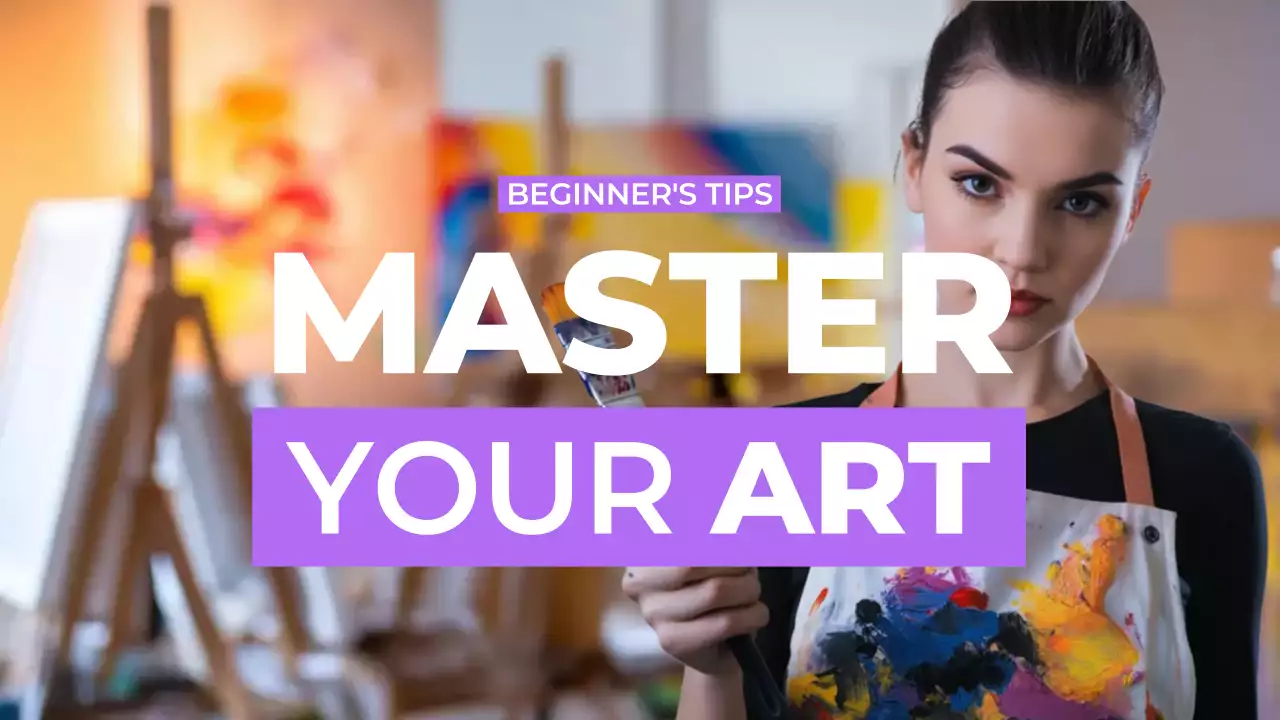 Purple Modern Art Guide YouTube Thumbnail