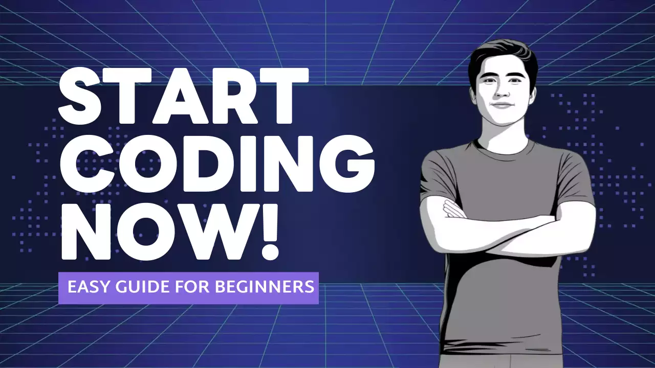 Blue Cyber Coding Guide YouTube Thumbnail