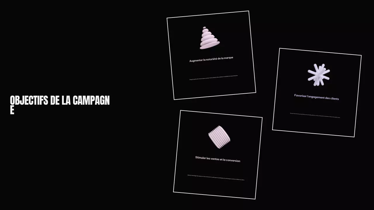 Plan de marketing moderne noir