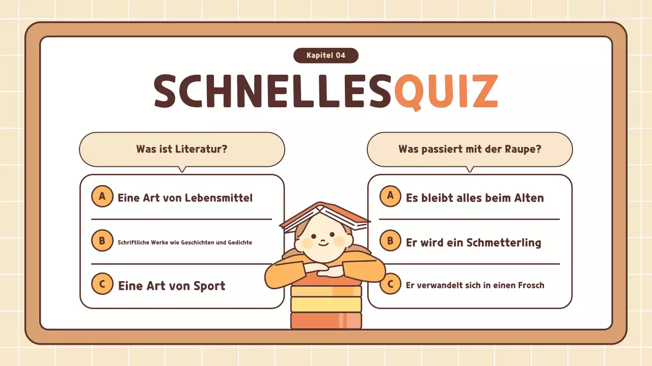 orangefarbener einfacher Literaturkurs