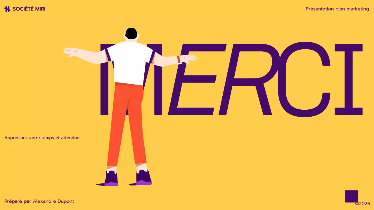plan de marketing moderne jaune