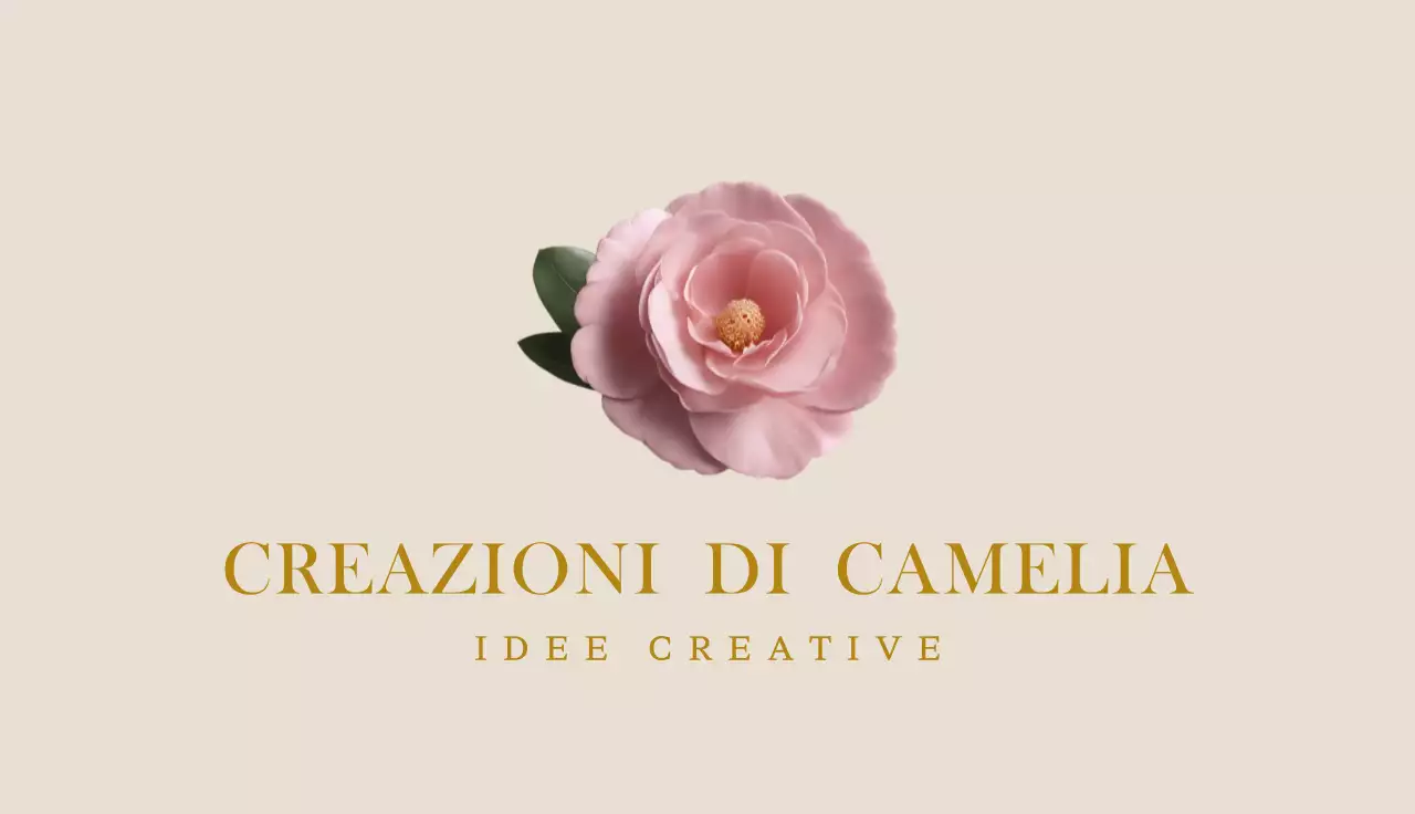 biglietto da visita floreale beige