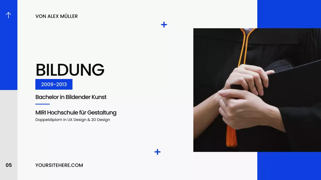 Blaues Modernes Kreativitätsportfolio