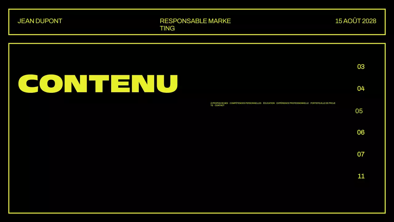 Présentation d'un portfolio créatif