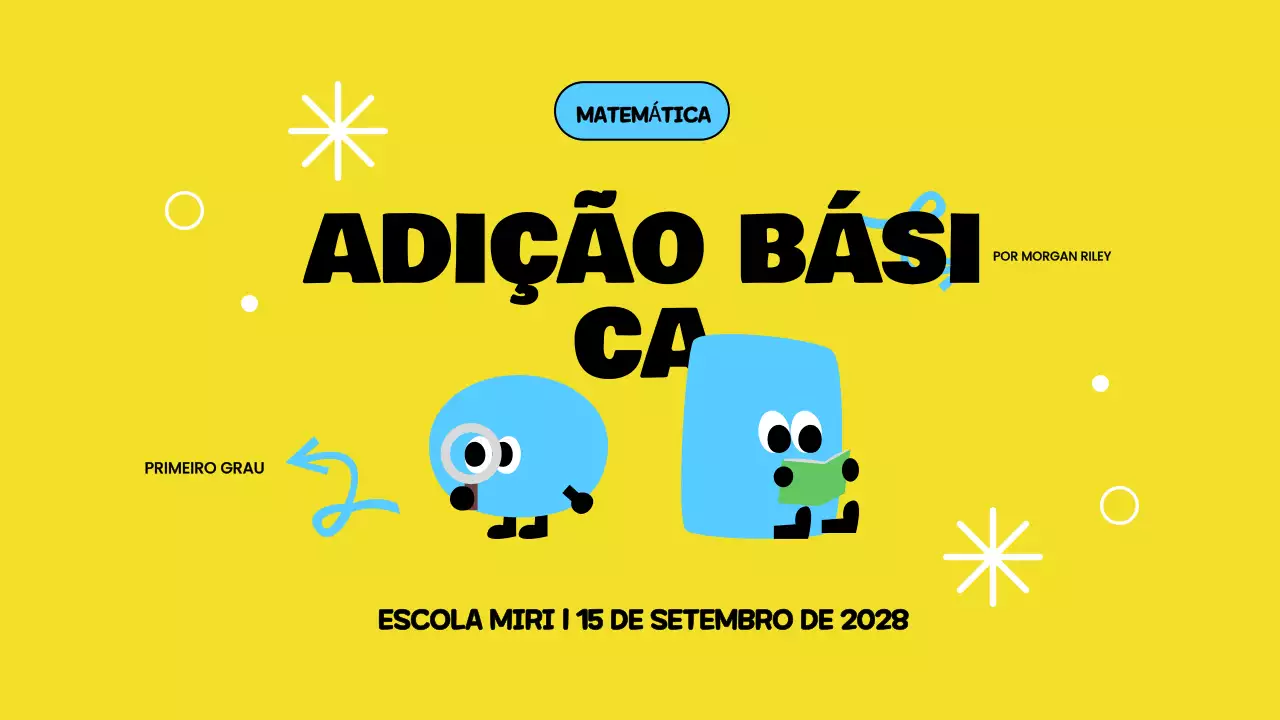 Apresentação lúdica da adição básica amarela