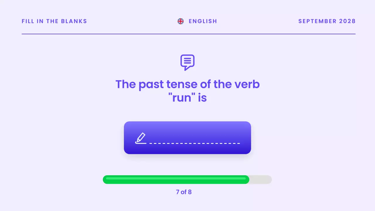 Blue modern quiz announcement presentation
