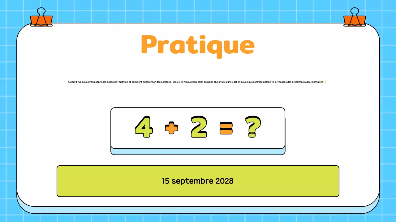 Cours de mathématiques bleu gai