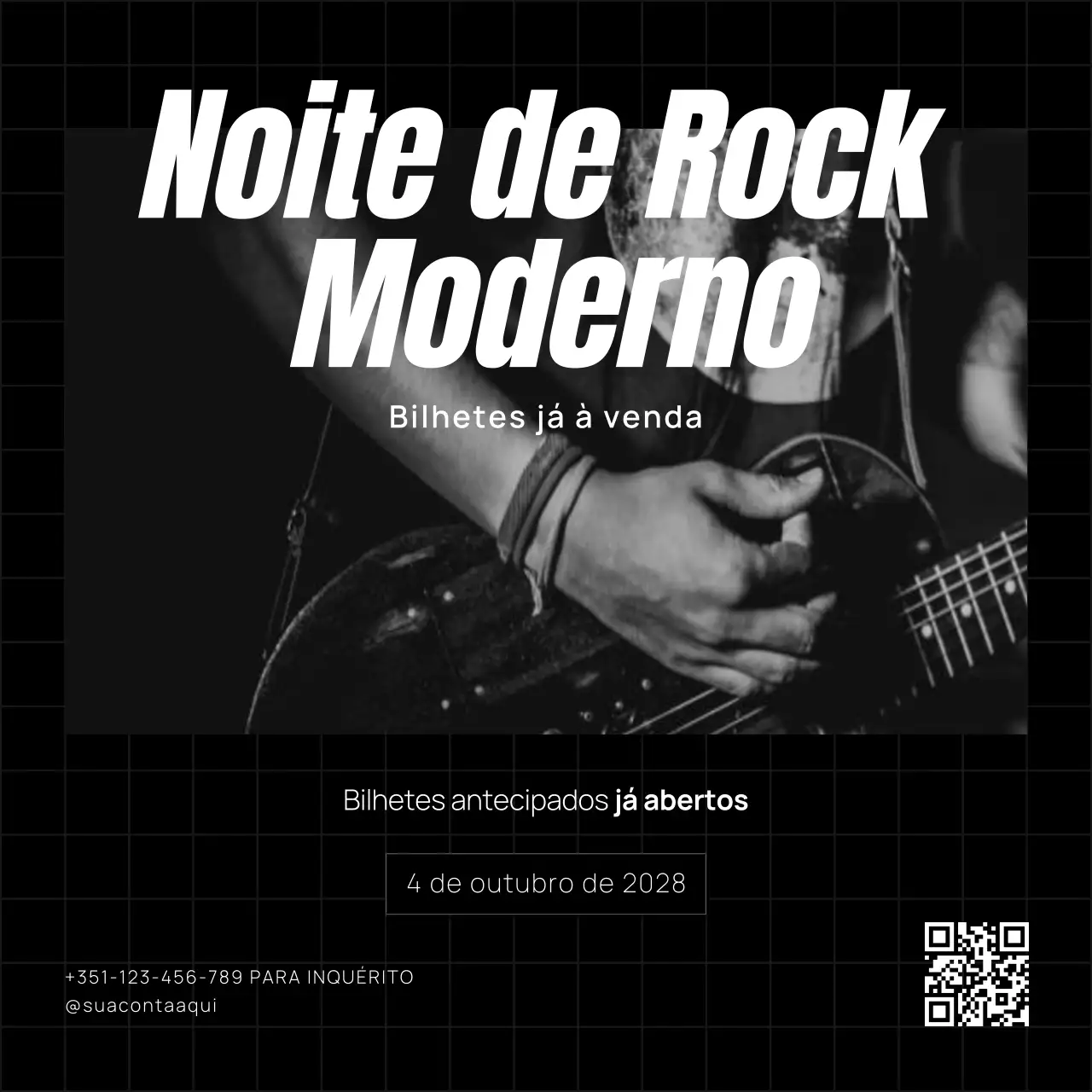 ESTÉTICA MODERNA ESTÉTICA LIMPA MINIMALISTA MODERNA ROCK MÚSICA EVENTO POST