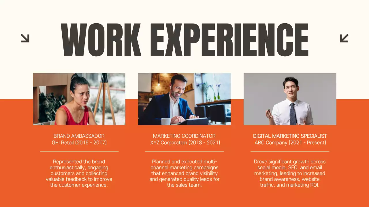 Orange Modern Portfolio Presentation