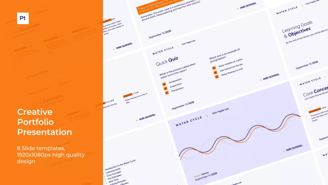 Blu minimal science course presentation