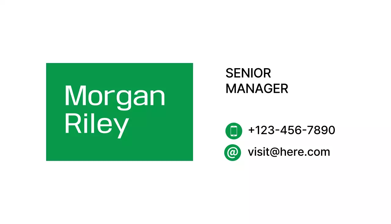 Green Simple Business Card