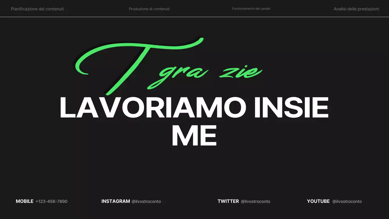 portfolio creativo nero e moderno