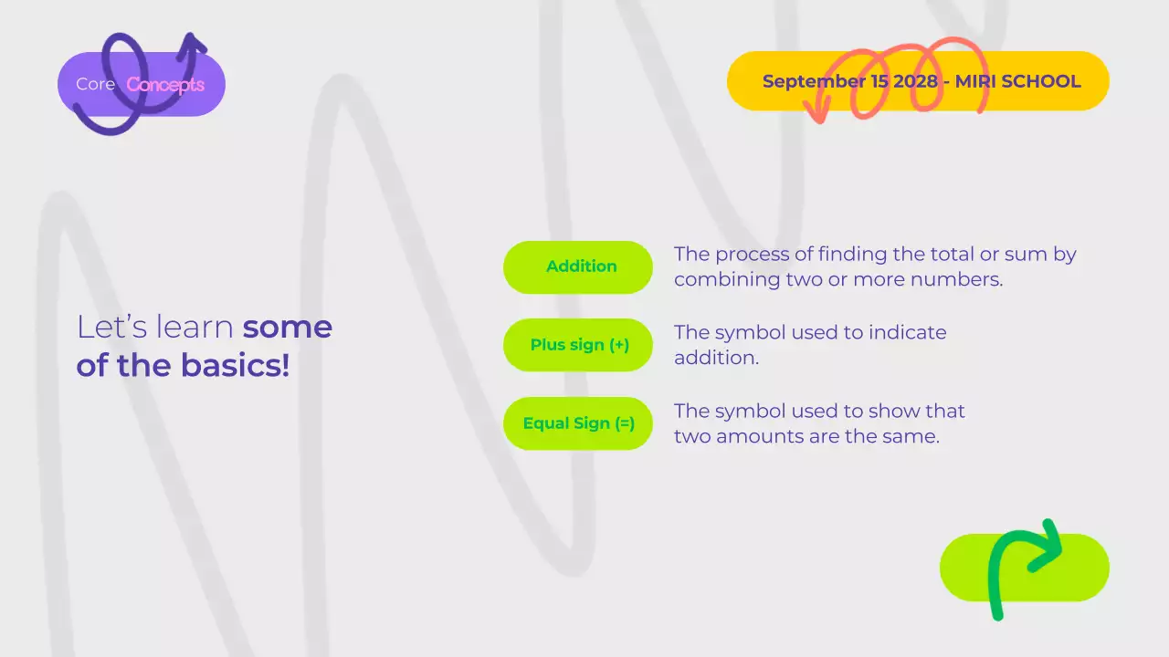 Purple playful math class presentation