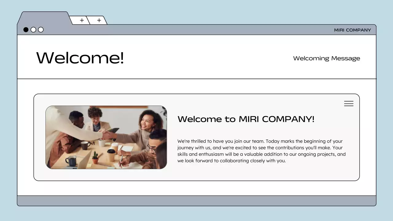 Bài thuyết trình hướng dẫn nhân viên tối giản màu xanh