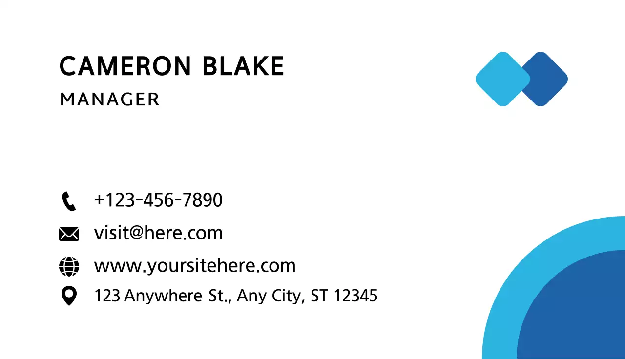 Blue Modern Business Card
