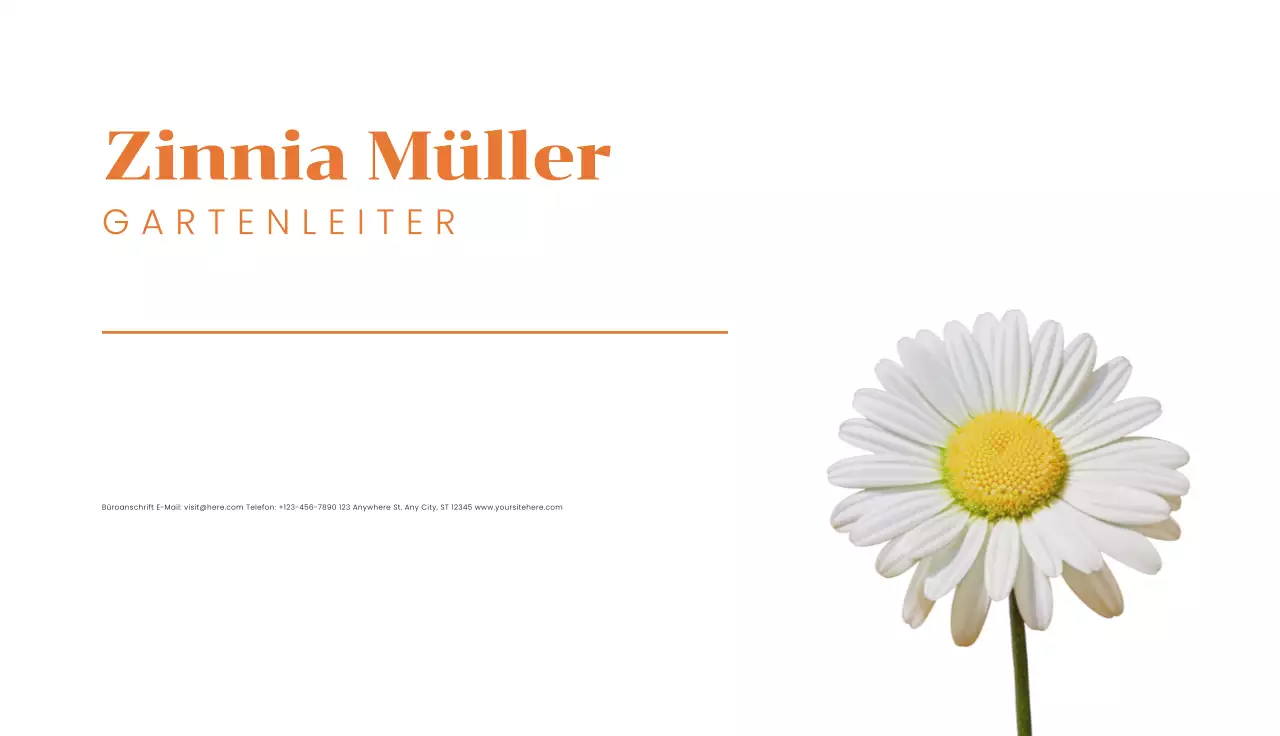 weiße minimale Visitenkarte