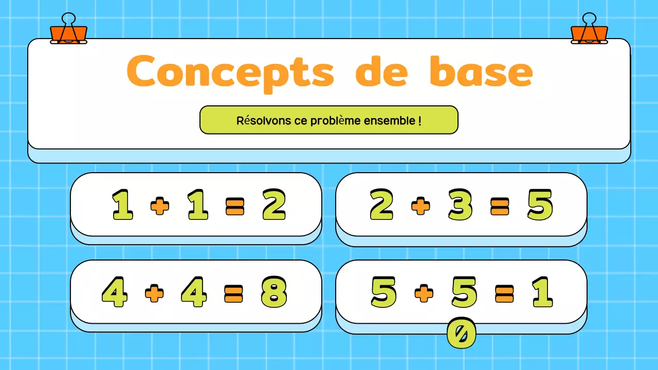Cours de mathématiques bleu gai