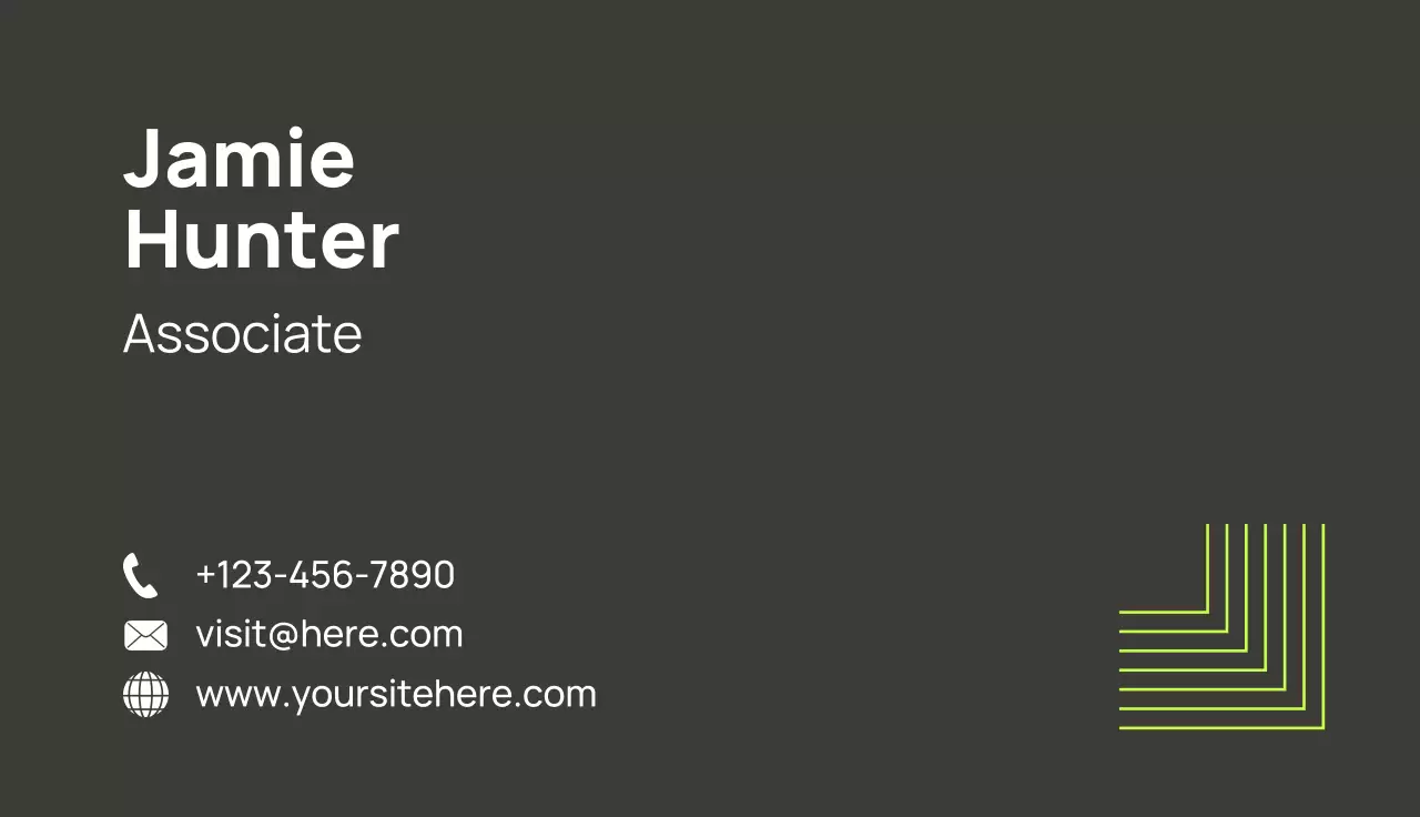 Black Minimal Business Card