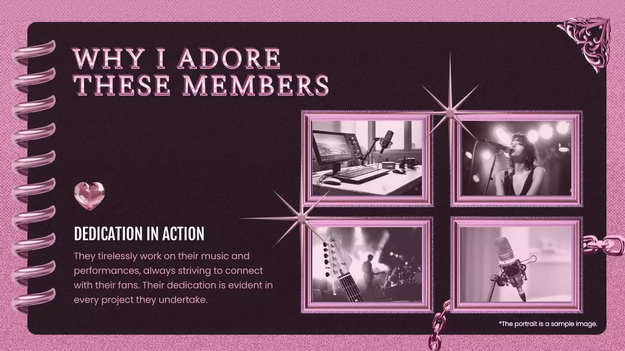 Pink Trendy K-Pop Collection Promotion Presentation